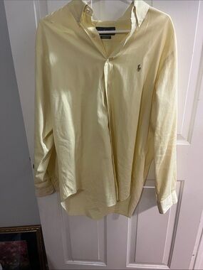 Ralph Lauren Pale Yellow Button-Down Dress Shirt